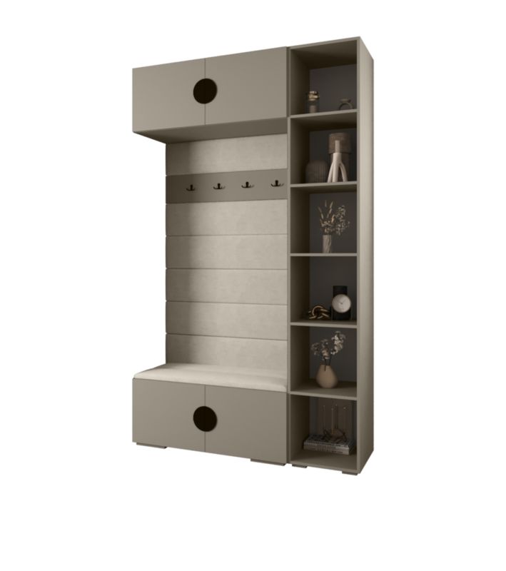 Garderoba do przedpokoju Abiks INOVA 4 Z20 kaszmir+czarny+manila02 1 szt.