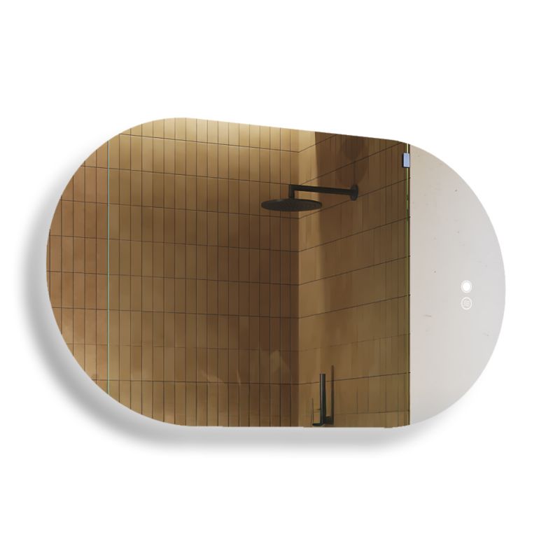 Lustro łazienkowe Artforma LED 120x70cm owalne LED Dual włącznik mata grzewcza POK229 1szt.