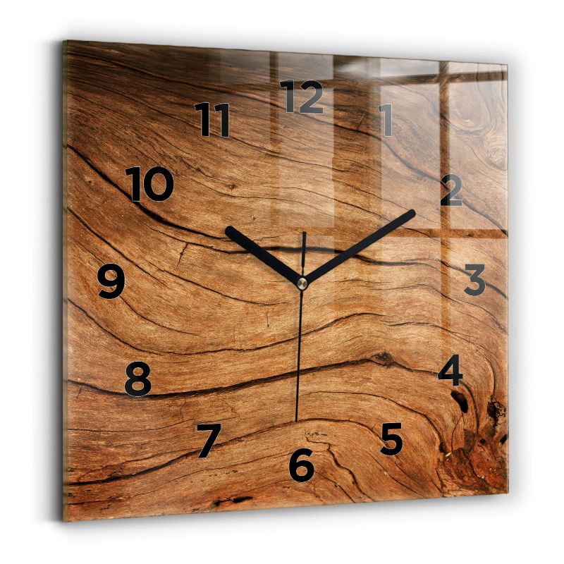 Zegar z czarnymi wskazówkami Wallfluent 30x30 cm Stare drewno 1 szt.
