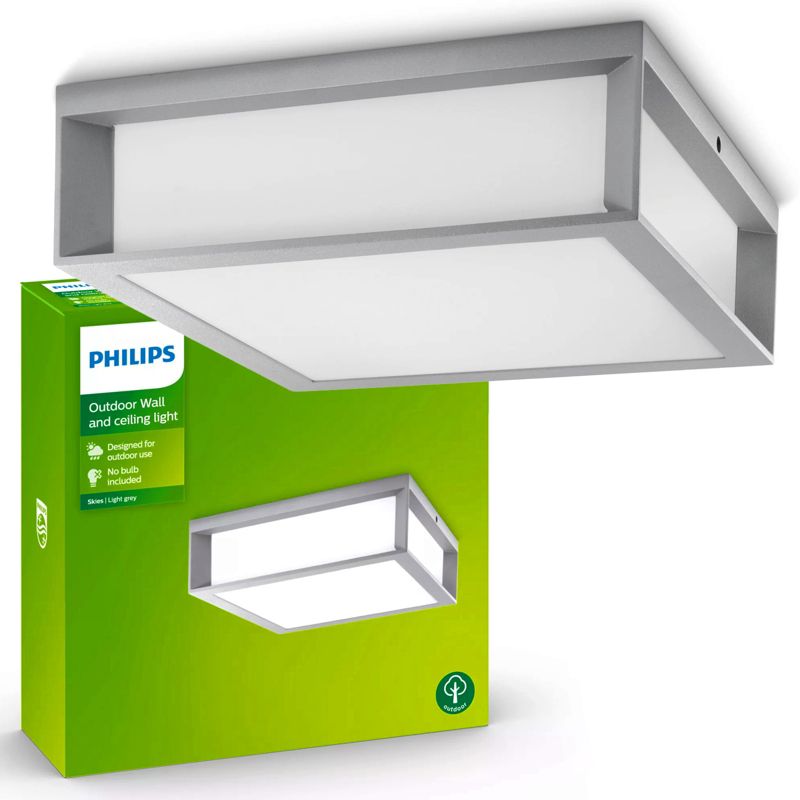 Lampa Ogrodowa Philips Zewnętrzna Plafon 2x E27 IP44 Szara 1 szt.