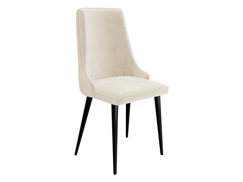 Krzesło MIRJAN 24 tapicerowane Mario czarny/śmietankowy 1 szt.