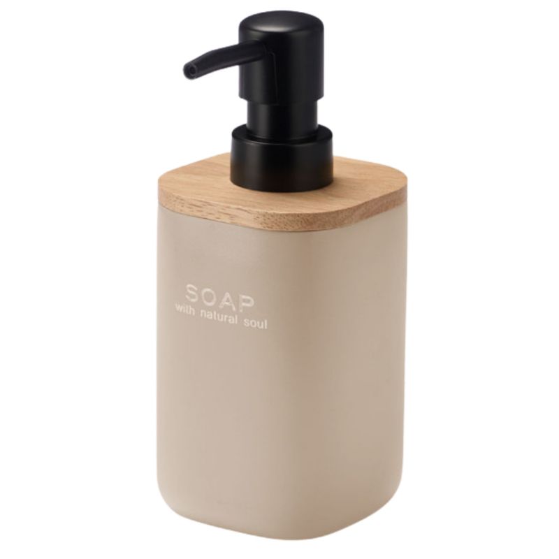 Dozownik Do Mydła Berilo Beżowy Plastikowy 7,4X9X18,5 Cm 1Szt.