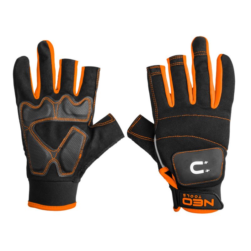 Rękawice robocze NEO TOOLS z magnesem, bez palców, rozmiar 10" 1 para