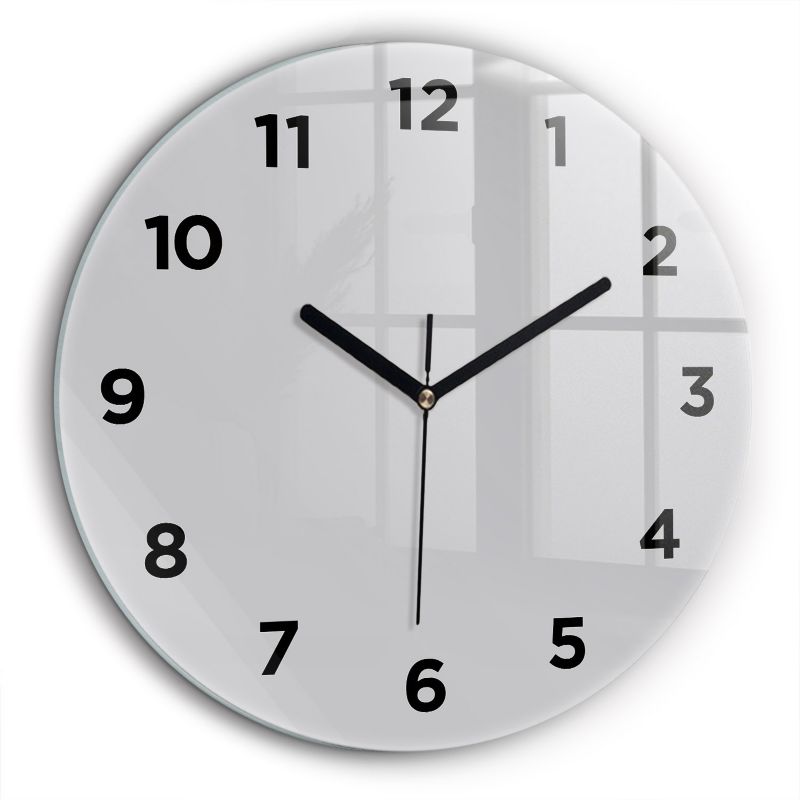 Zegar z czarnymi wskazówkami Wallfluent fi60 cm Jasny Szary 1 szt.