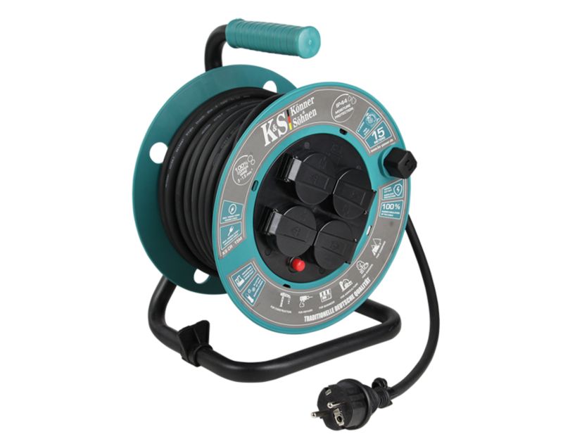 Przedłużacz bębnowy Könner & Söhnen KS CR-15M 4 gniazda schuko 15 m 1 szt.