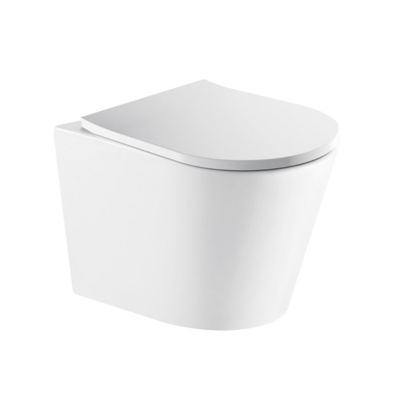 Miska WC Hagser Otis wisząca bezkołnierzowa deska wolnoopadająca 51,5x35,5 cm biały 1 szt.