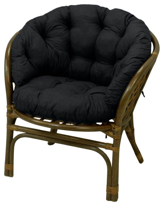 Poduszka na fotel rattanowy wiklinowy AMPO czarny 1 szt.