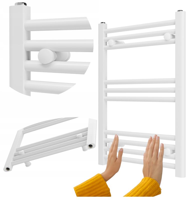 Grzejnik Łazienkowy Granitan Breno 50/70cm Biały Kaloryfer Drabinkowy 1kpl.