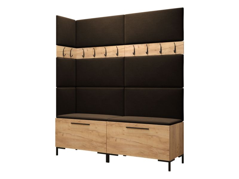 Garderoba MIRJAN 24 Zilion V dąb craft + brązowy 1 kpl.