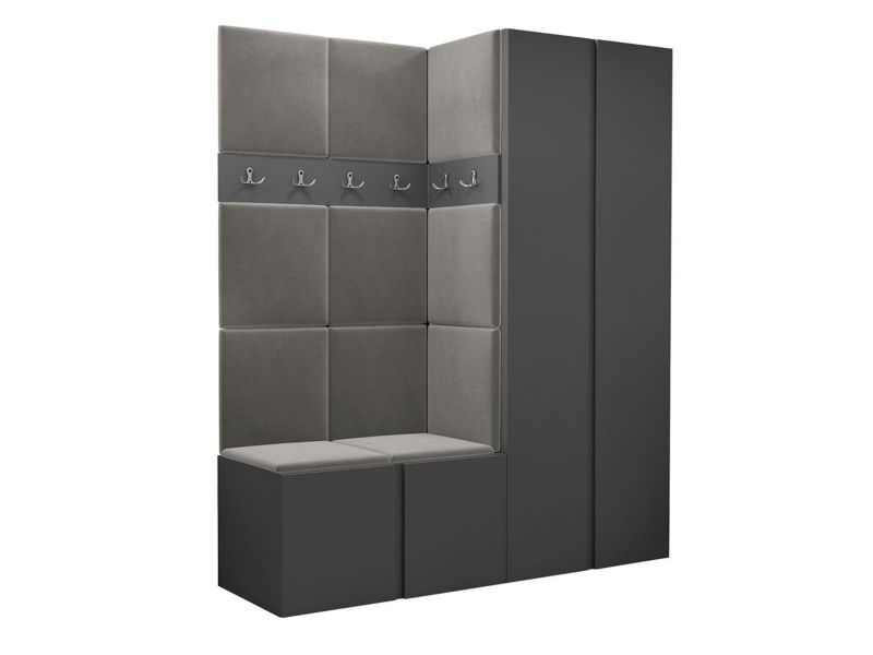 Garderoba MIRJAN 24 Orion III grafit + szary 1 kpl.