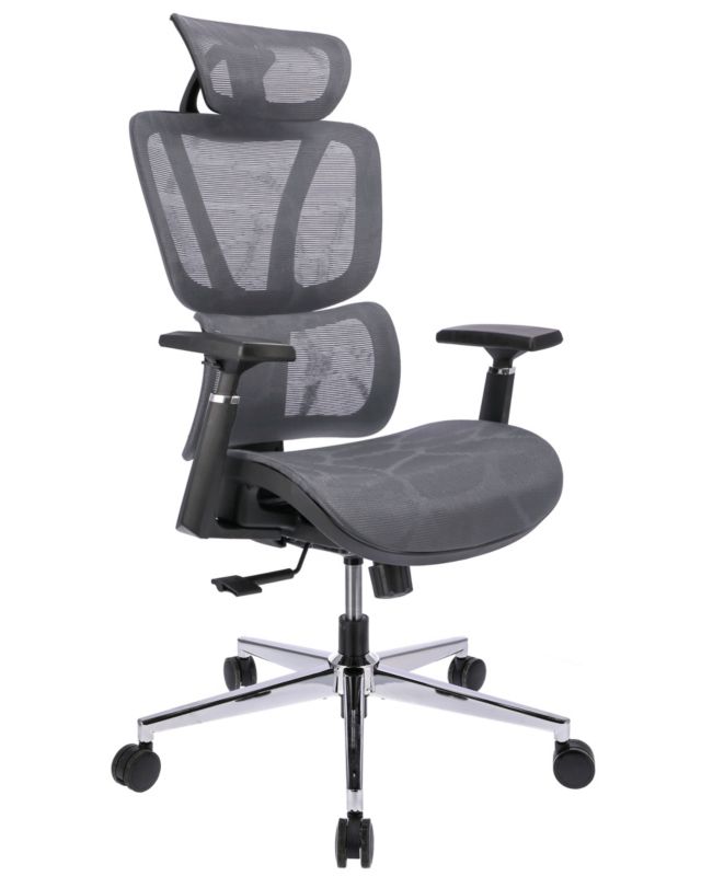 Fotel biurowy ergonomiczny JUMI obrotowy nowoczesny NEOVA szary 1 szt.