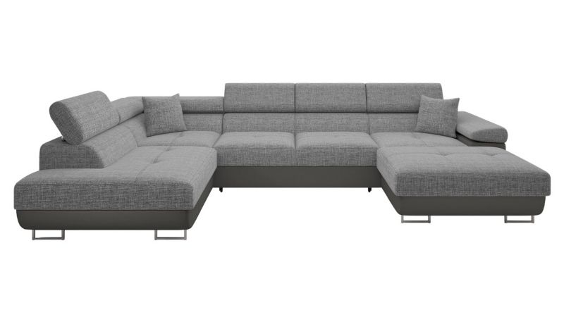 Narożnik z funkcją spania MIRJAN 24 Torezio Bis lewy ekoskóra mysi szary/szary 1 szt.