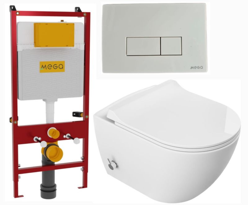 Zestaw WC Viba miska z bidetem stelaż podtynkowy przycisk 1szt