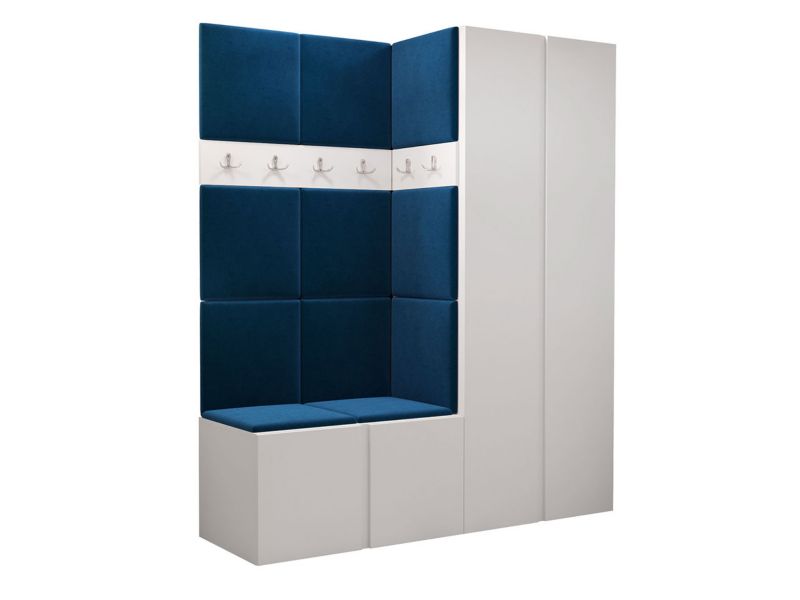 Garderoba MIRJAN 24 Orion III biały + granatowy 1 kpl.