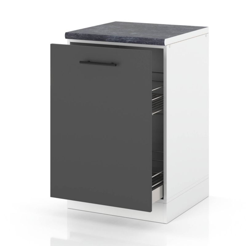Szafka Kuchenna Hurtownia-Mebli Stojąca Cargo D50 CARGO sPremium 50cm Biały Mat Szary Mat 50x52x85 cm 1szt.