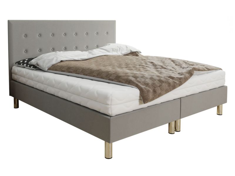 Łóżko kontynentalne MIRJAN 24 Lux 180x200 platynowy szary 1 szt.