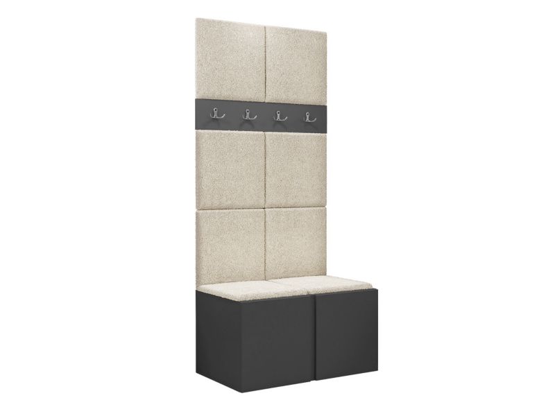 Garderoba MIRJAN 24 Orion IV grafit + beżowa bukla 1 kpl.