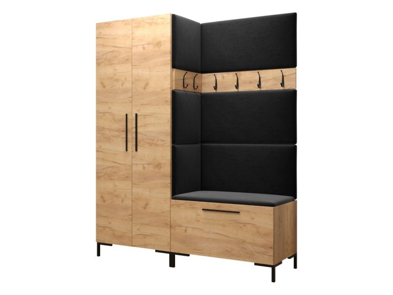 Garderoba MIRJAN 24 Zilion I dąb craft + czarny 1 kpl.