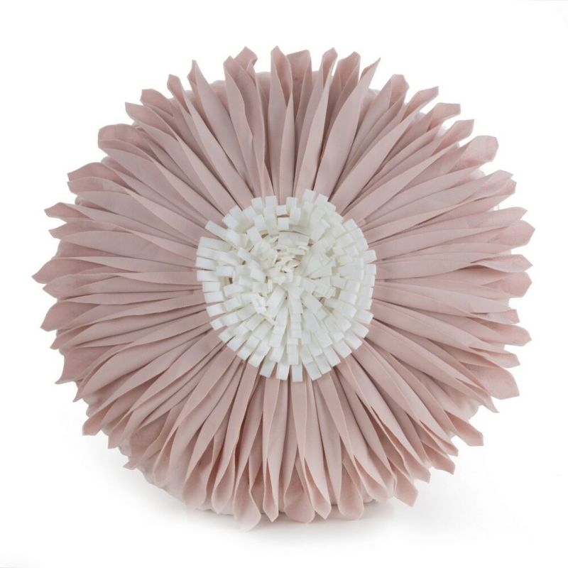 Poduszka Dekoracyjna Flores Eurofirany Pudrowy Róż Kwiat Stokrotka 3D 40Cm