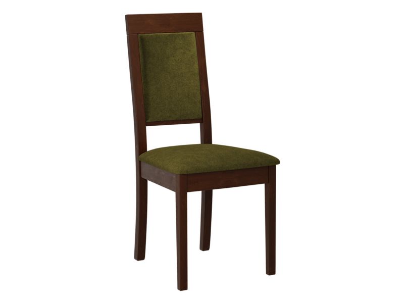 Krzesło MIRJAN 24 tapicerowane Roma XIII orzech/aksamit ciemna oliwka 1 szt.