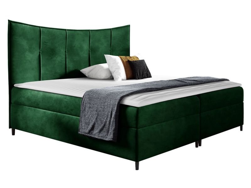 Łóżko kontynentalne MIRJAN 24 Bergamo 200x200 wojskowa zieleń 1 szt.