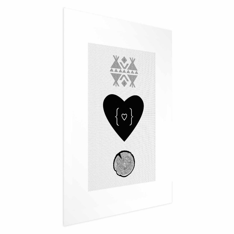 Plakat Artgeist Serce i pień 21x30 cm bez ramy 1 szt