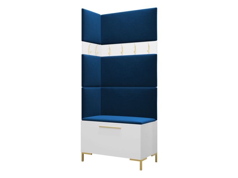 Garderoba MIRJAN 24 Zilion IV biały + granatowy 1 kpl.