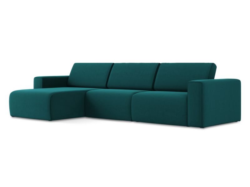 Modułowa sofa 4-osobowa LaMiaSofa CASERTA z tkaniny welwetowej 314x167 cm morski 1 szt.