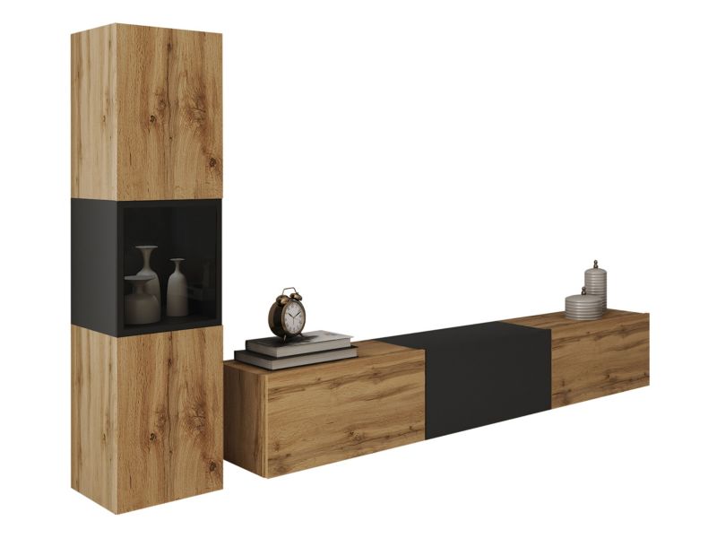 Meblościanka MIRJAN 24 Berlin I wotan + czarny grafit 1 kpl.