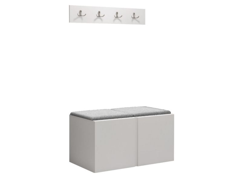 Garderoba MIRJAN 24 Orion VI biały + szara bukla 1 kpl.