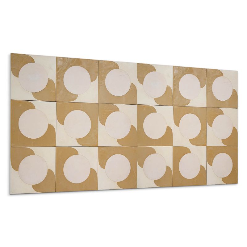 Kafelki samoprzylepne Wallfluent 60x30 cm Motyw kół i łuków w geometrycznym stylu 6 szt.