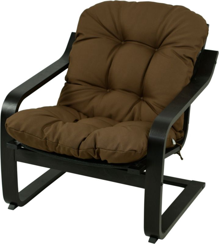 Poduszka na fotel Poang Ikea AMPO niskie oparcie brązowy gładki 1 szt.