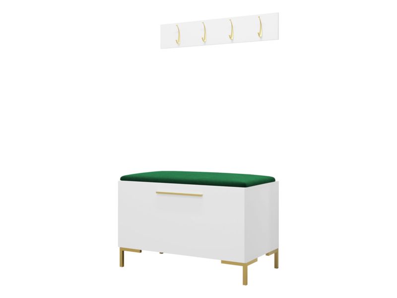 Garderoba MIRJAN 24 Zilion VIII biały + zielony 1 kpl.