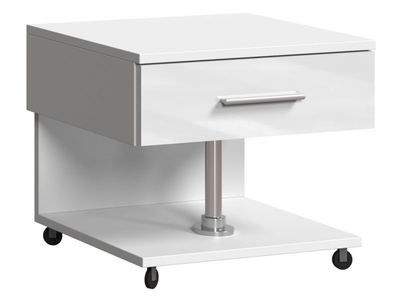 Stolik nocny MIRJAN 24 Raj 05 biały + biały połysk 1 szt.