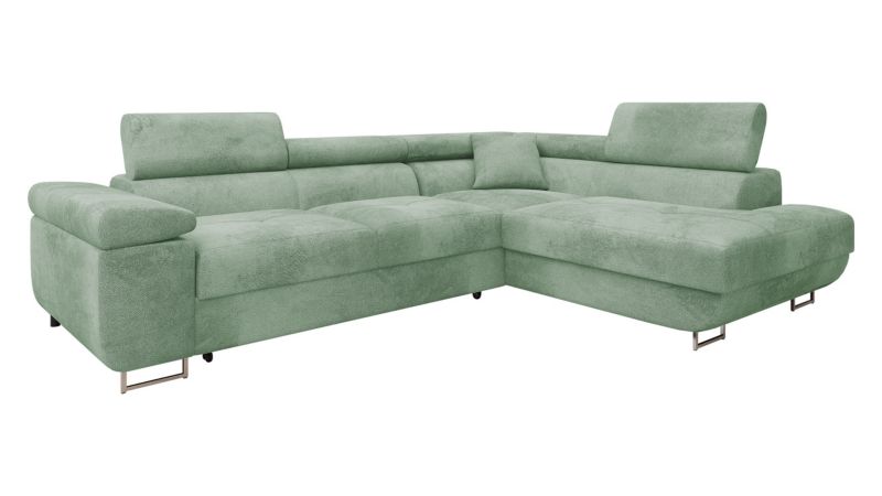 Narożnik z funkcją spania MIRJAN 24 Torezio Premium prawy miętowy 1 szt.