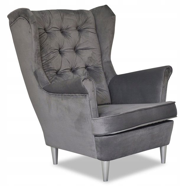 Fotel uszak do salonu Family Meble Gaja szary 1szt