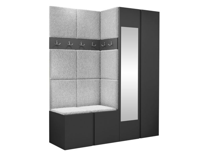 Garderoba MIRJAN 24 Orion XII grafit + szara bukla 1 kpl.