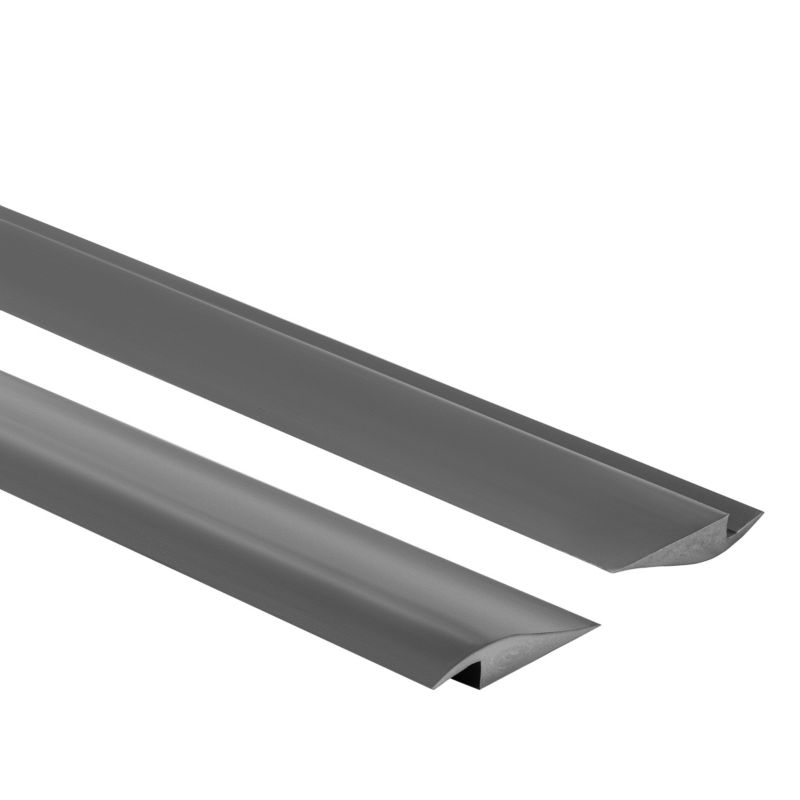 Elastyczny profil najazdowy PVC do płytek, dywanów, , wyrównująca listwa progowa, ciemnoszary, 200 cm