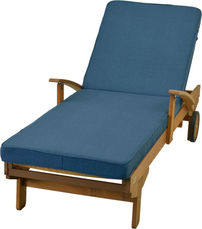 Poduszka na leżankę ogrodową AMPO gruba niebieski 1 szt.