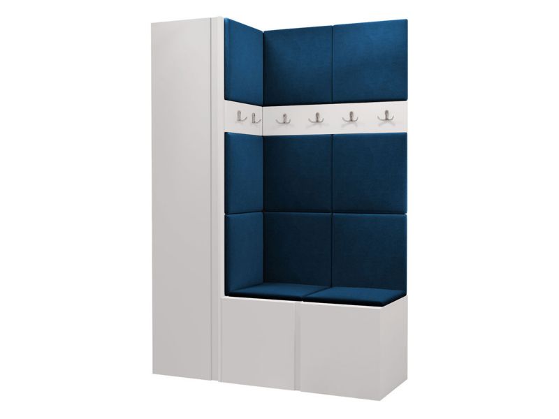 Garderoba MIRJAN 24 Orion IX biały + granatowy 1 kpl.