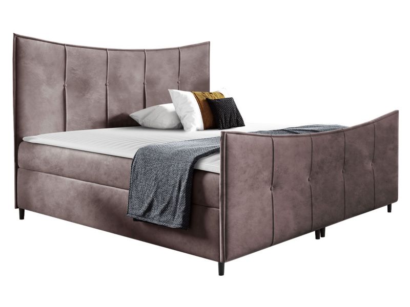 Łóżko kontynentalne MIRJAN 24 Bergamo Lux 200x200 brudny róż 1 szt.