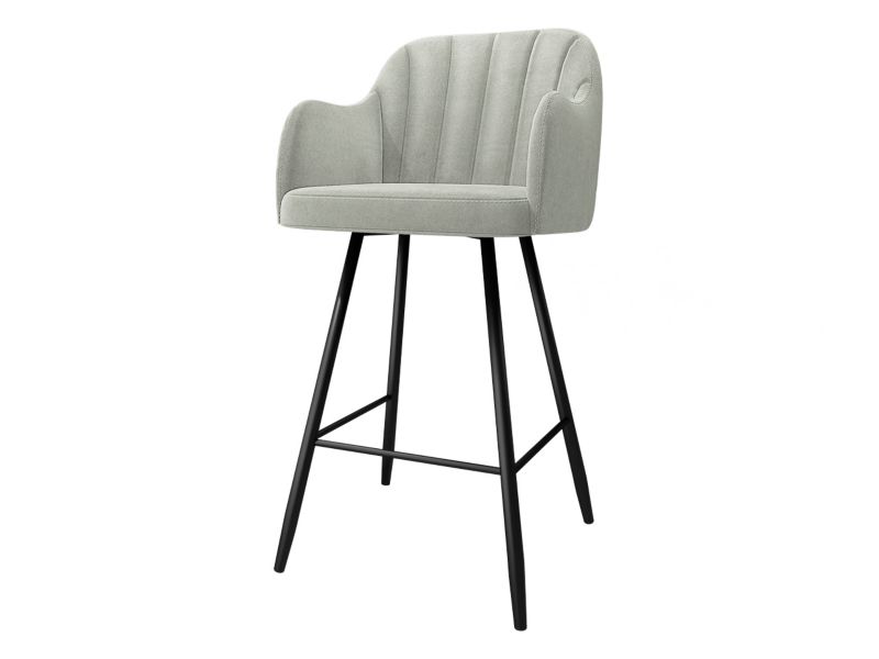 Hoker MIRJAN 24 tapicerowany z oparciem SH1 gołębi szary 1 szt.