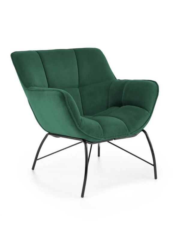Fotel Halmar tapicerowany BELTON zielony 1 szt