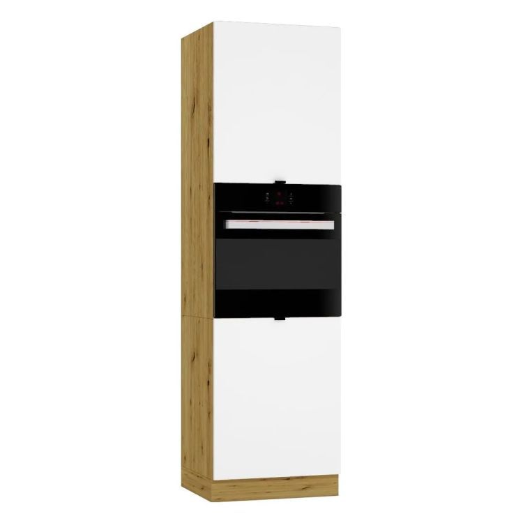 Szafka pod piekarnik Stolkar GIANNA D60PK/2133 P/L biała alaska/dąb artisan 1 szt