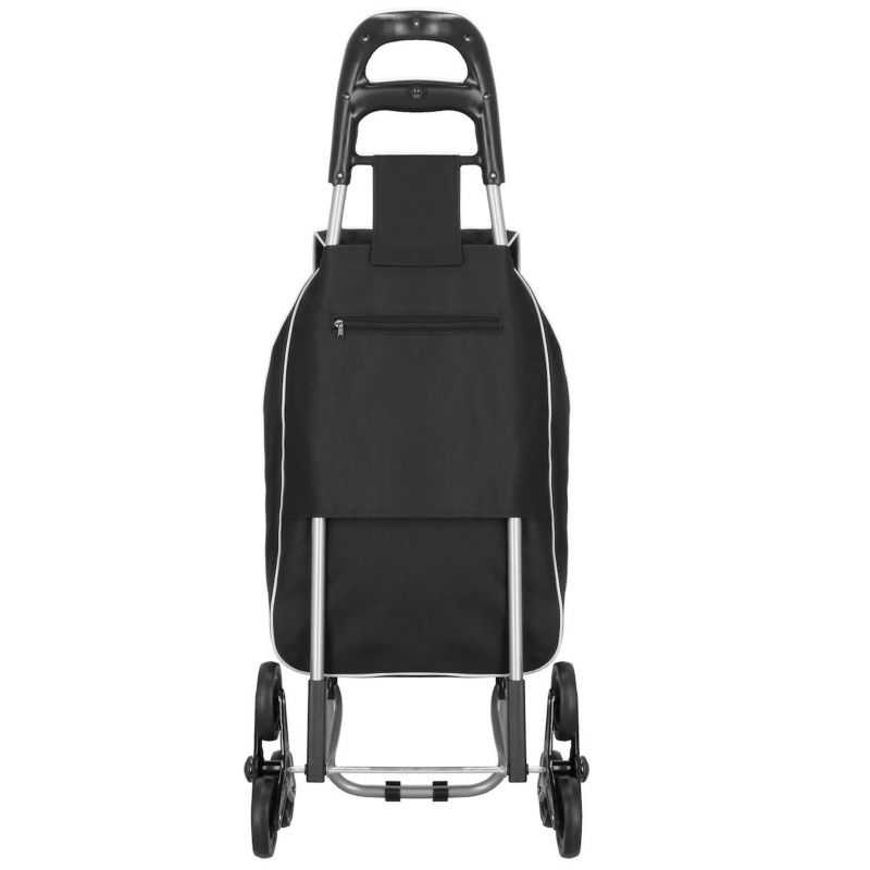 Wózek transporowy na zakupy 30 l Springos torba zakupowa dla seniora na 6 kółkach, schodowa szaro-czarny 1 szt.