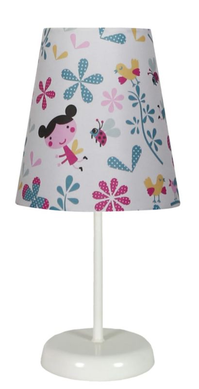 Lampka stołowa Candellux Girl biała wielokolorowy 1 x E14 x 40W IP20 wym: 31 x 14 x 14 cm tkanina - 1 szt.