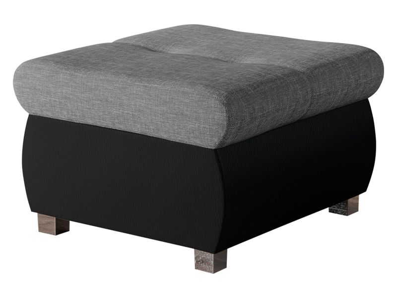 Pufa MIRJAN 24 Orkan Mała czarna ekoskóra/szary 1 szt.