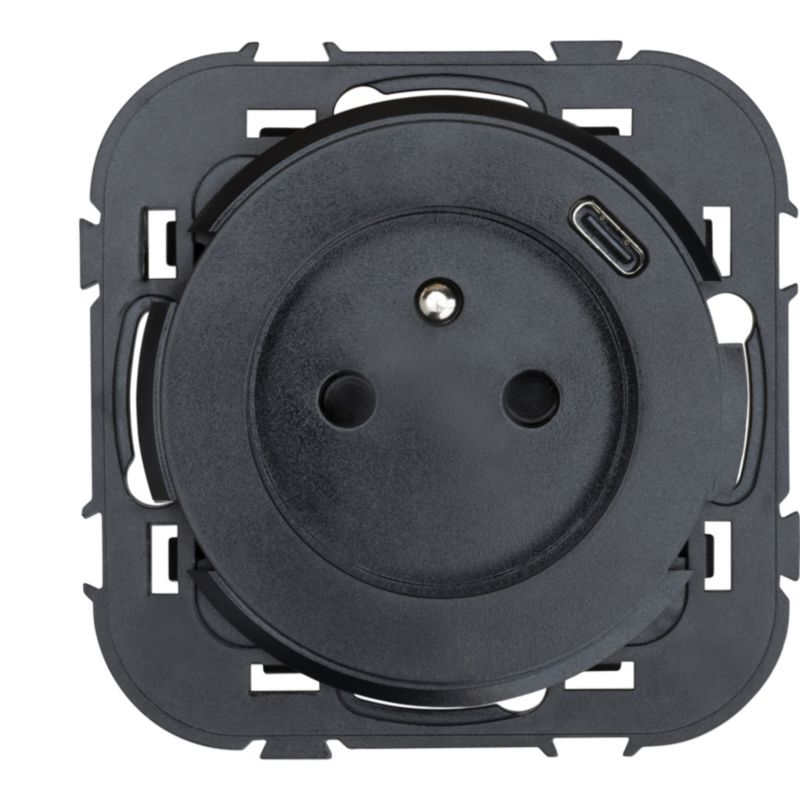 Gniazdo pojedyncze Jacobsen Espen USB C czarne