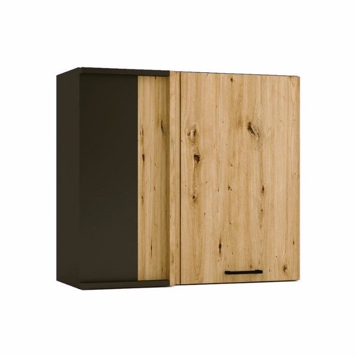 Szafka kuchenna narożna Stolkar ANIKA WNP80 P/L grafitowa/dąb artisan 1 szt