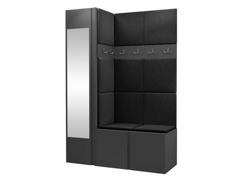 Garderoba MIRJAN 24 Orion X grafit + czarny 1 kpl.